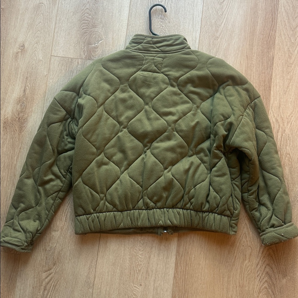 Olive Quilted Jacket - Picture 3 of 3